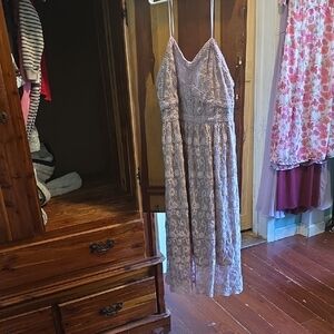 Altar'd State Strapless Lace Dress - Lavender